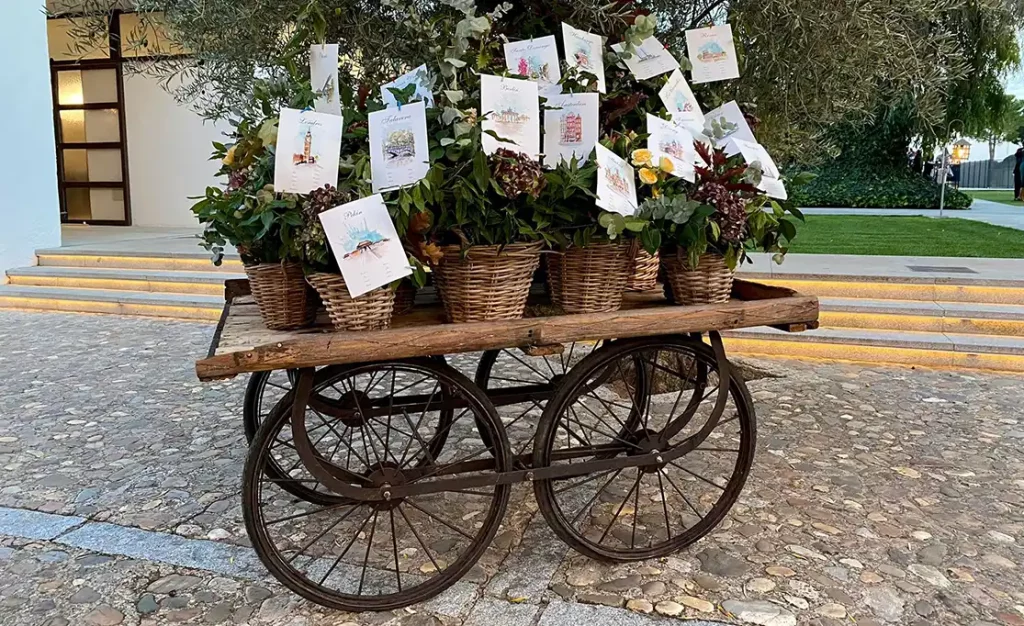 Seating plan acuarelas invitaciones live art